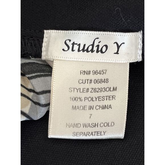 Tramp Y2K Juniors Party Cocktail Gold Black Sequin Dress Size 7 - Picture 7 of 8